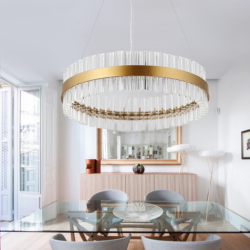 Изображение товара Подвесная светодиодная люстра Saturno 40 см геометрия стекло латунь