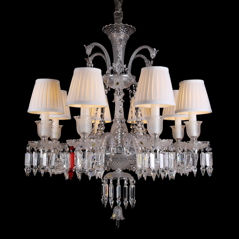 Изображение товара Подвесная люстра Delight Collection Baccarat style ZZ86303-8 из металла Текстиля и хрусталя
