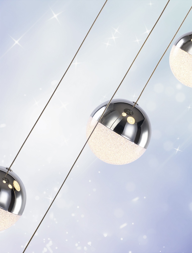 Изображение товара Подвесной светильник светодиодный шар Illuminati MD14003057-1A хром Modern