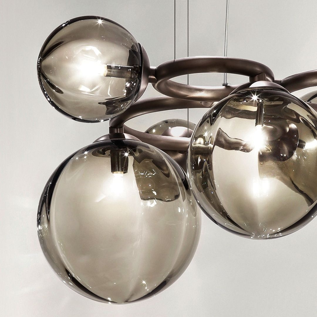 Изображение товара Подвесная люстра Vistosi Puppet Ring SPPUPRI7FUNN стиль модерн 7 ламп G9 диаметром 81 см