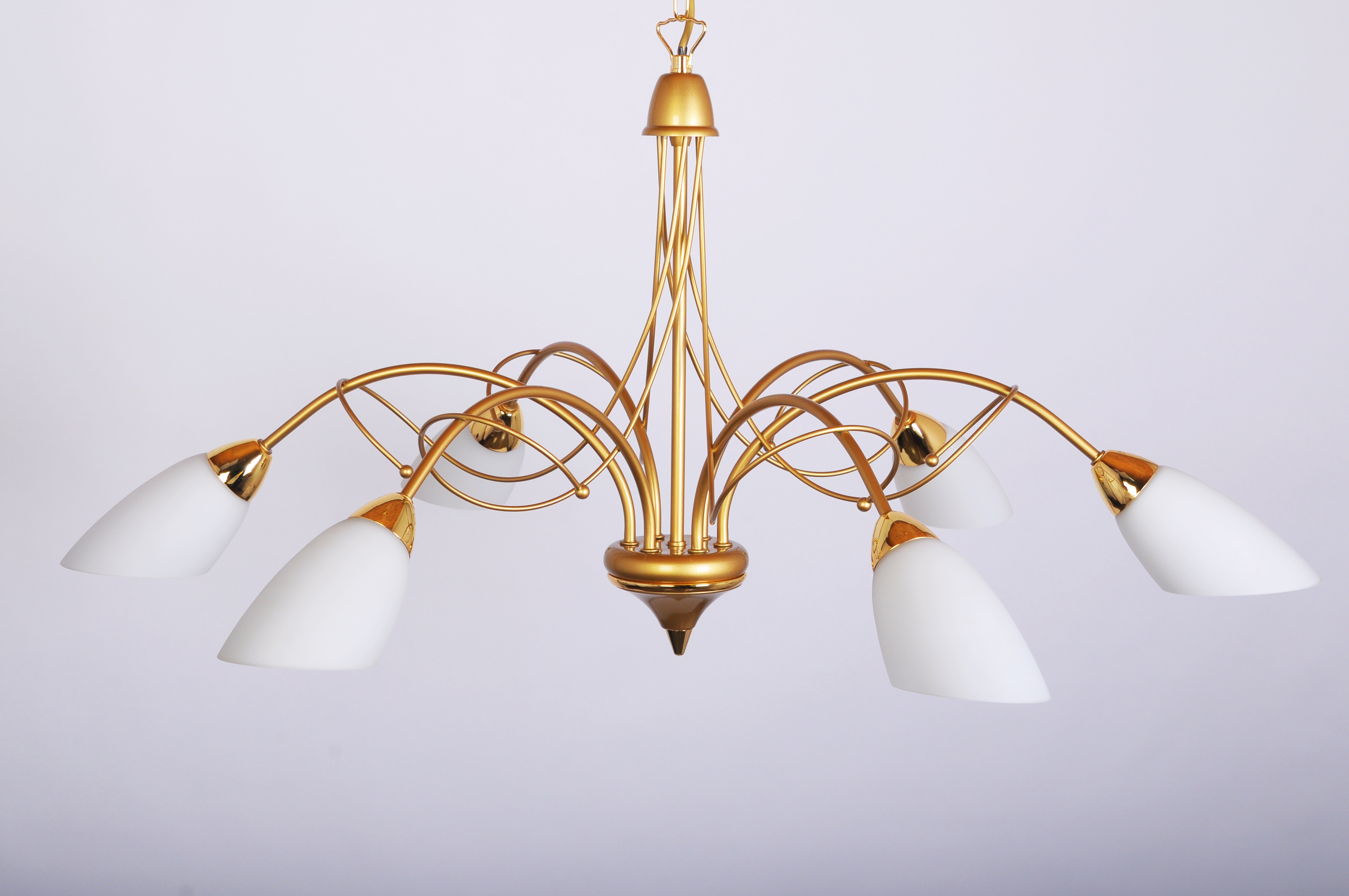 Изображение товара Подвесная люстра Doge Luce 169 169L06FO стиль модерн 6 плафонов золото стекло