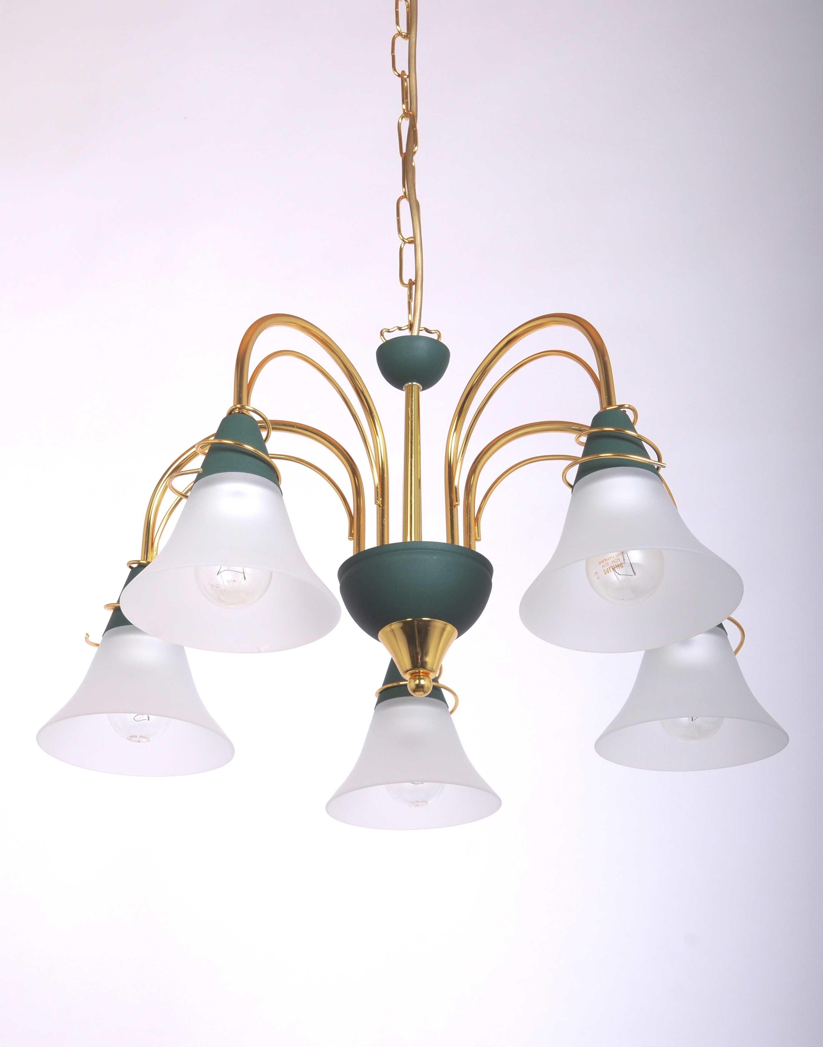 Изображение товара Подвесная люстра Doge Luce 292 292L05BE-60 с 5 стеклянными плафонами модерн