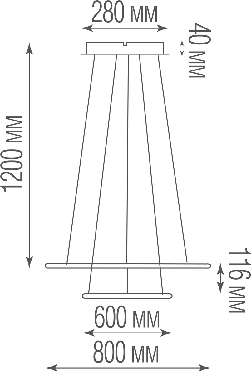 Изображение товара Подвесной светодиодный светильник 85Вт Donolux Nimbo S111024/2R 85W White In
