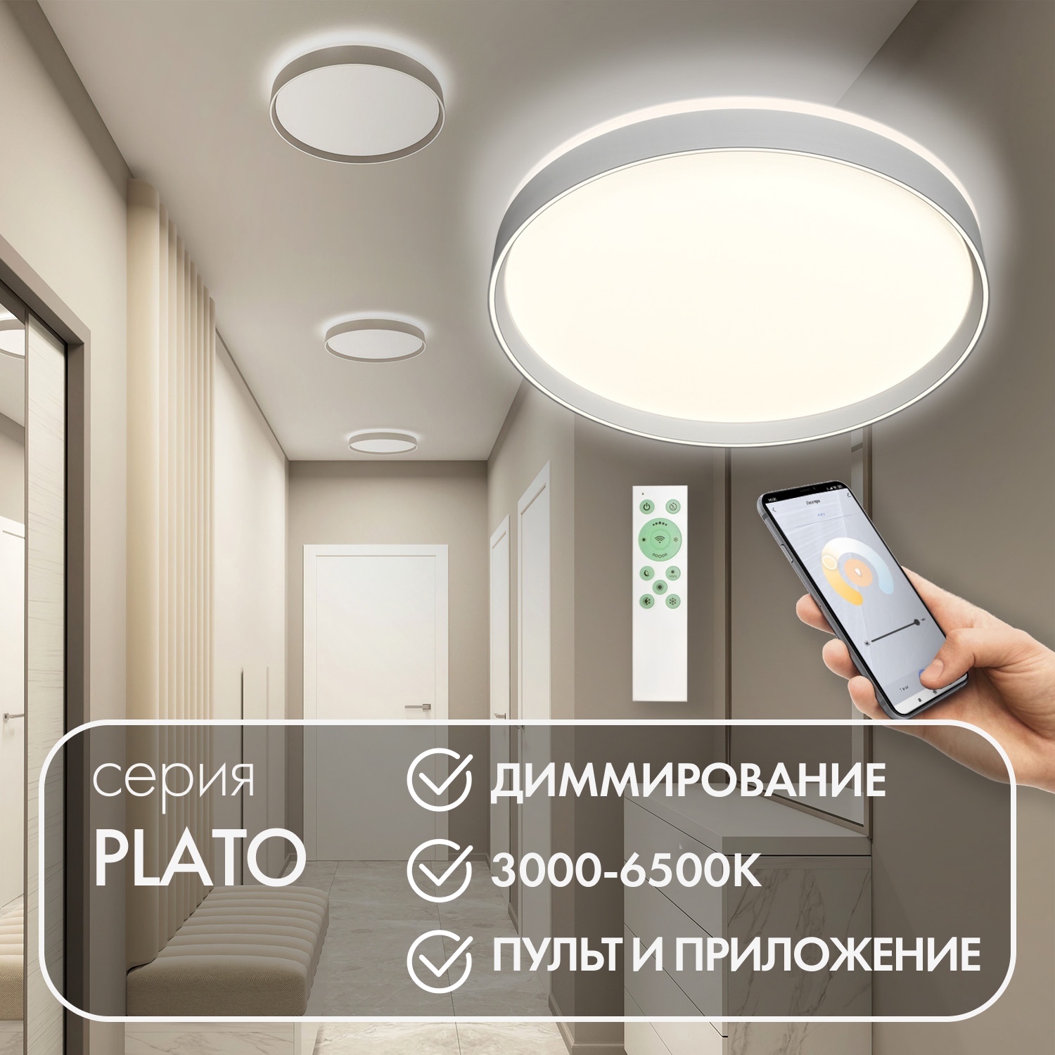 Потолочный светильник Denkirs Plato DK6511-WH купить выгодно в  интернет-магазине Лю.ру - Доставка в Москве, по России | видео