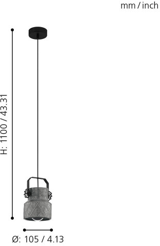 Изображение товара Подвесной светильник Eglo Hilcott 39854 для гостиной и кафе