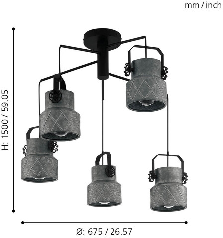 Изображение товара Подвесная люстра Eglo Hilcott 39856