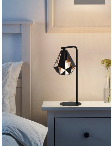 Изображение товара Настольная лампа Eglo Carlton 43058 черная арт деко металл диммер