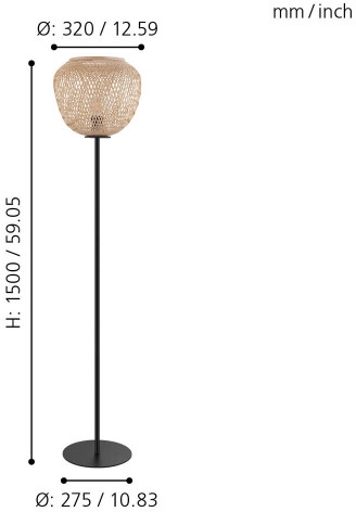 Изображение товара Торшер с выключателем Eglo Dembleby 43264