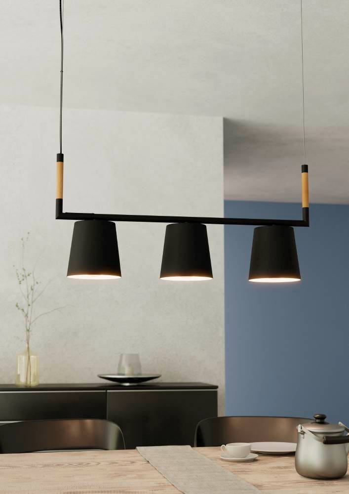 Изображение товара Подвесной светильник Eglo Lacey 43612 современный стиль металл дерево 3 лампы 120W