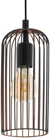 Изображение товара Подвесной светильник Eglo Roccamena 49644 стиль лофт черный медь 1 плафон