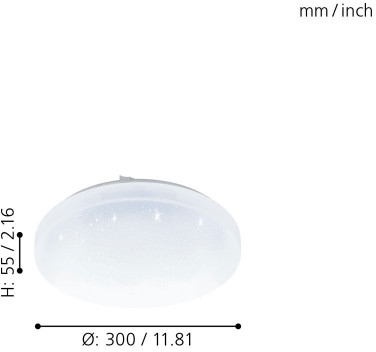 Изображение товара Настенно-потолочный светильник светодиодный с пультом IP44 Eglo Frania-a 98294
