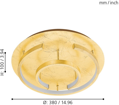 Изображение товара Потолочная люстра светодиодная Eglo Pozondon 98487 2000 лм хай-тек золото