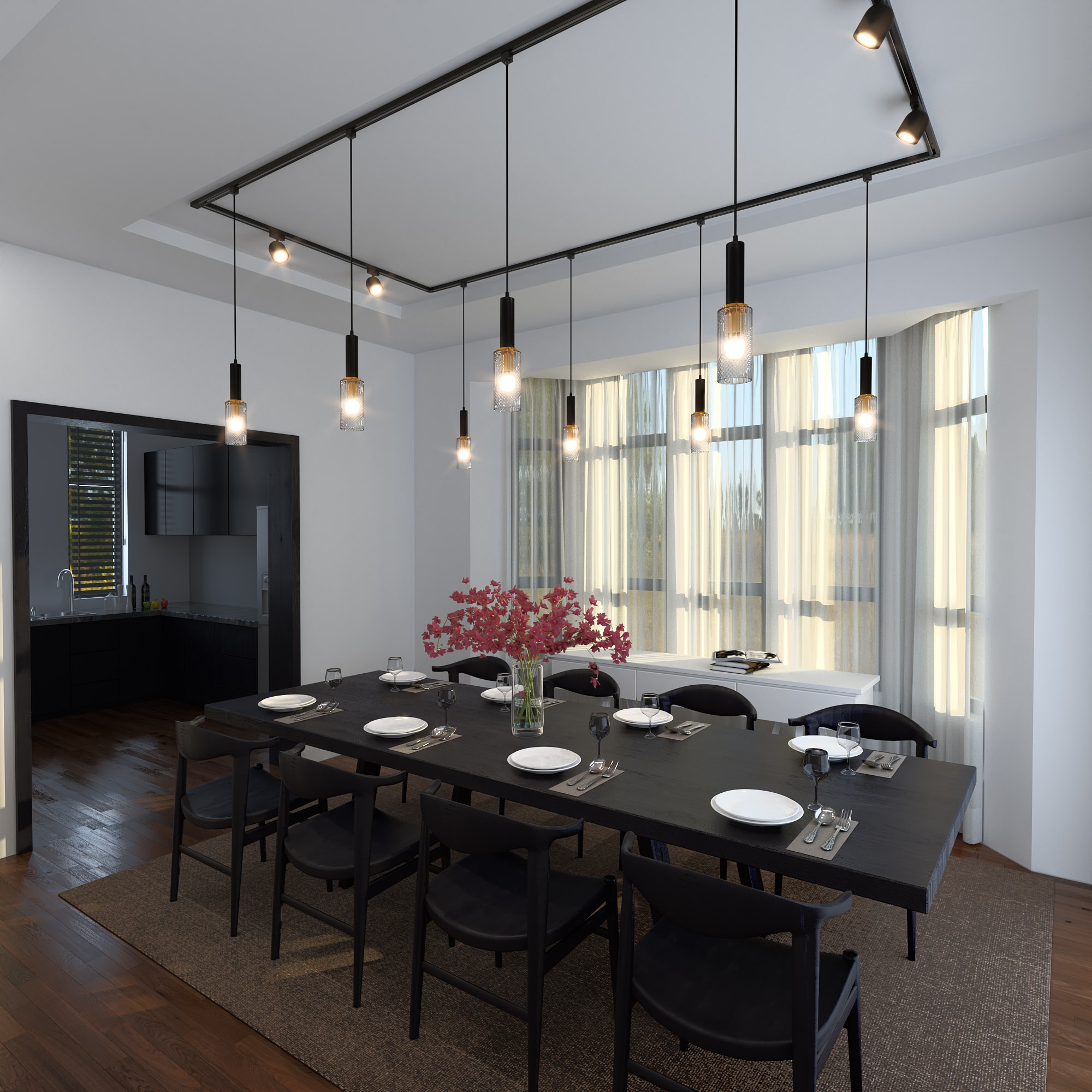 Изображение товара Шинопровод однофазный накладной 220V BK Surface Elektrostandard Track Rail 85081/00 (3 метра)