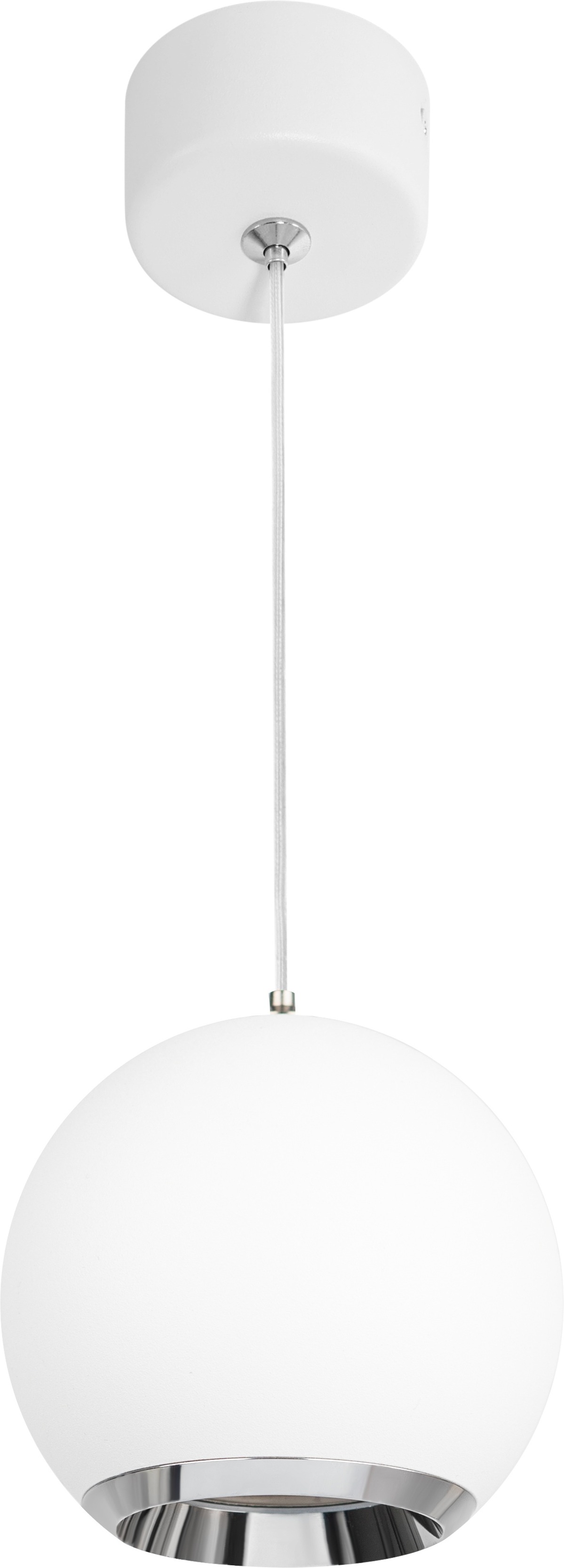 Изображение товара Подвесной светильник ЭРА PL32 WH/CH в форме шара