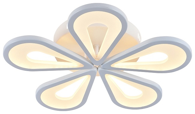 Изображение товара Люстра потолочная светодиодная с 5 лампочками диммируемая с пультом регулировкой цветовой температуры и ночным режимом 10206/5LED Escada White