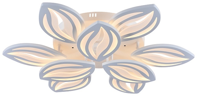 Изображение товара Люстра потолочная с пультом диммируемая светодиодная регулировкой цветовой температуры и ночным режимом 10221/9LED Escada White