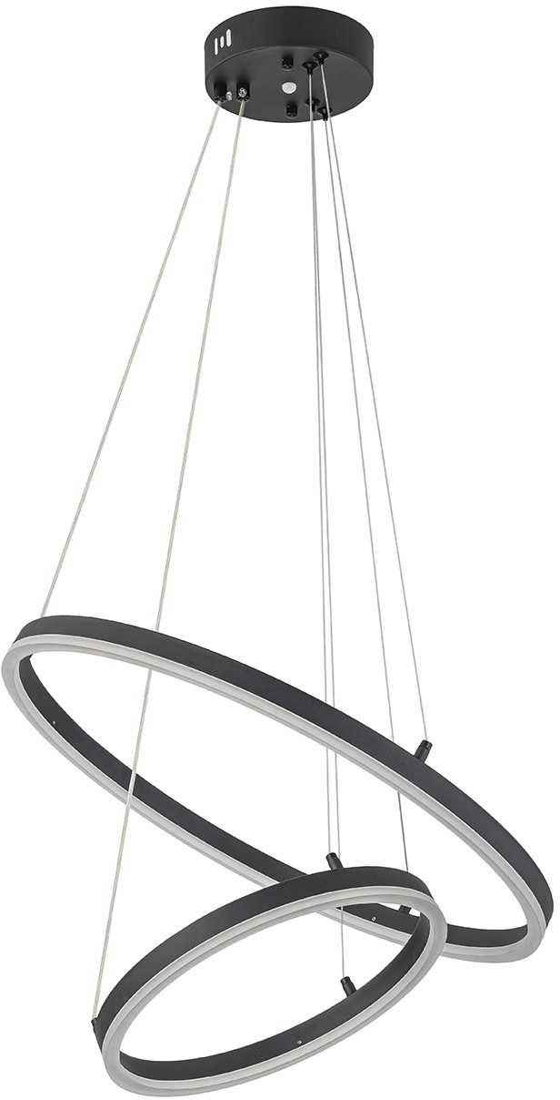 Изображение товара Подвесная люстра с пультом для светильника (+ночной режим) с пультом Escada Void 10254/2LED 66W Black APP (Умный дом)