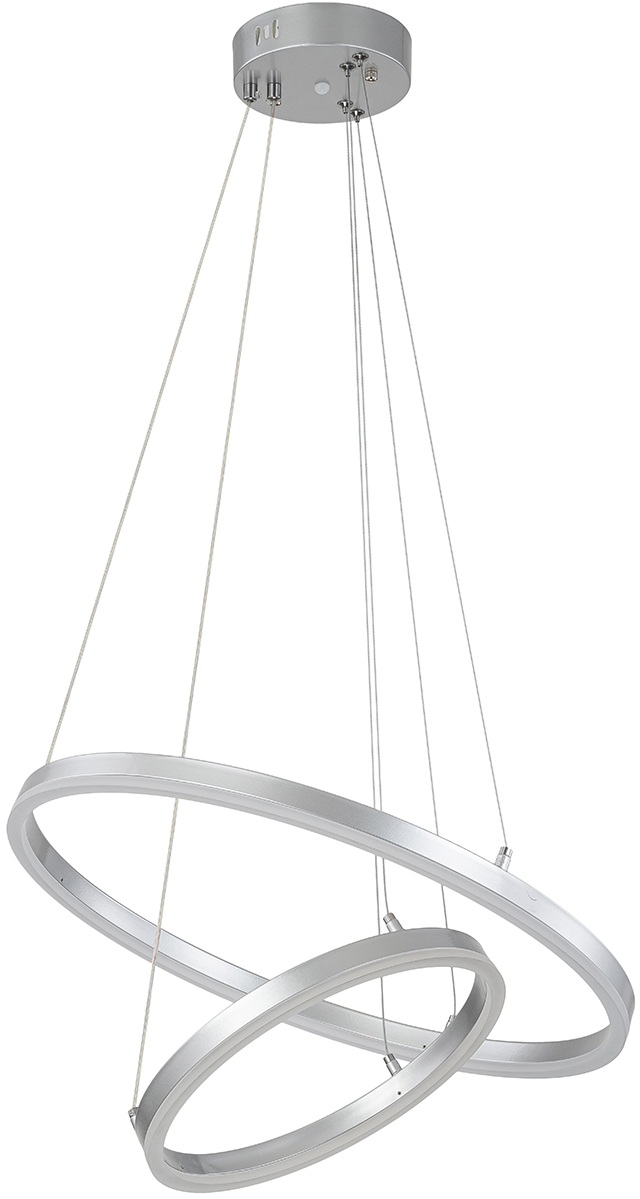 Изображение товара Люстра led подвесная с пультом (+ночной режим) Escada Void 10254/2LED 66W Silver APP (Умный дом)