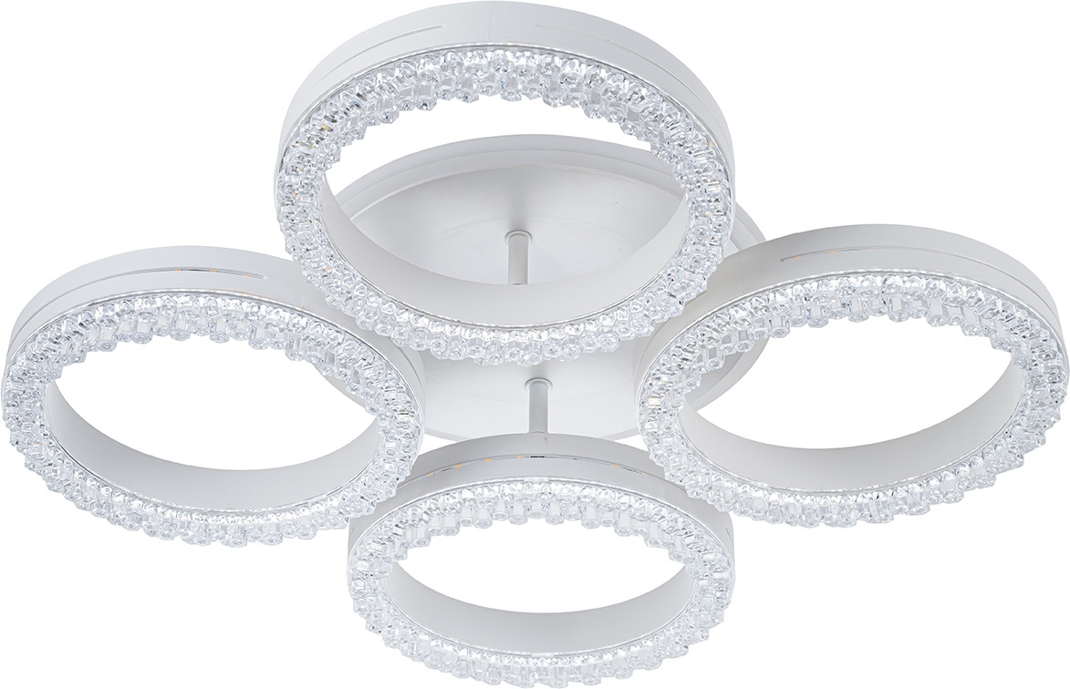 Изображение товара Потолочная RGB люстра (+ночной режим) с пультом Escada Albus 10276/4 LED*70W White APP (Умный дом)