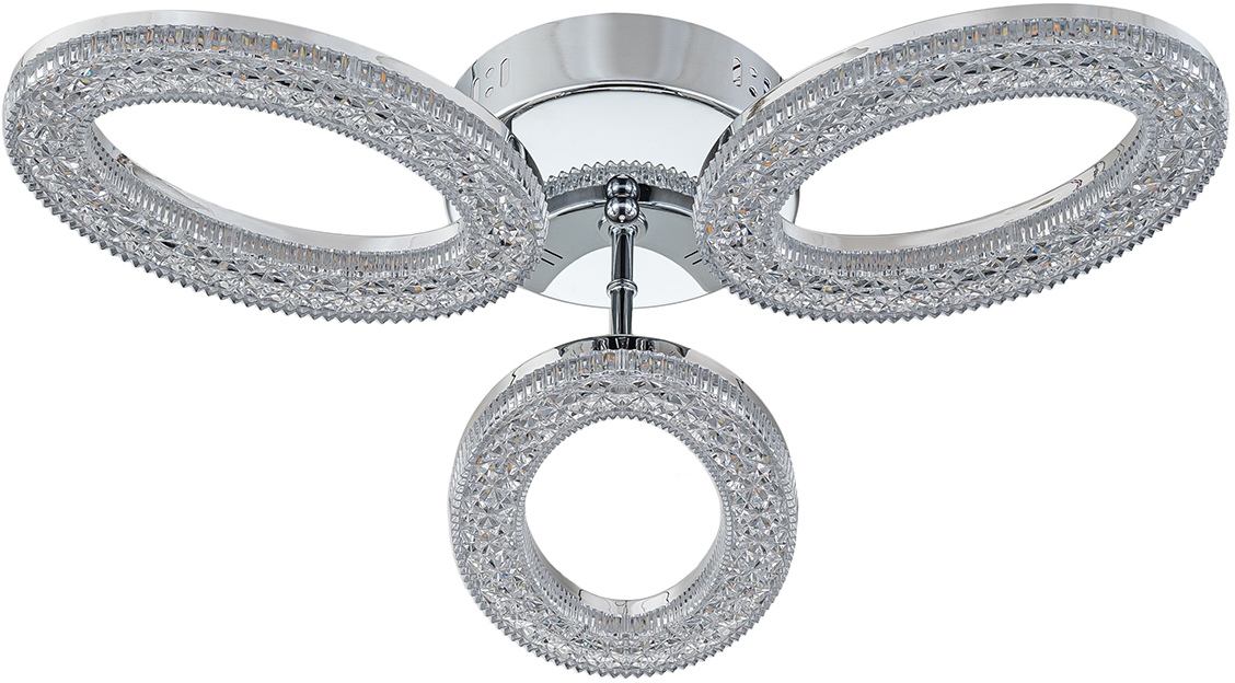 Изображение товара Потолочная люстра (+ночной режим) с пультом Escada Barit 10283/3LED 72Вт, металл/акрил, хром