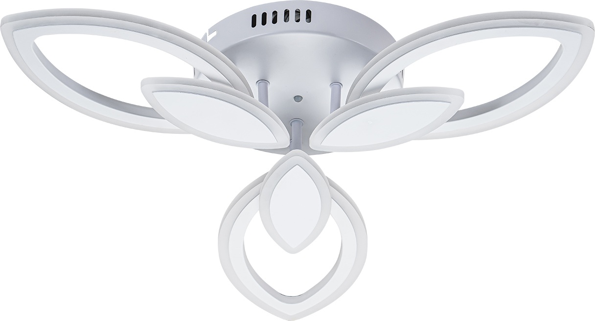 Изображение товара Потолочная люстра с пультом 50Вт, 3920Лм, 3500-4000К, Ra>80, плавная регулировка мощности, изменение цветовой температуры, ночник, металл/акрил, белый