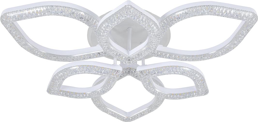 Изображение товара Потолочная люстра светодиодная 100 вт (+ночной режим) светодиодная Escada Aquarius 10289/6LED BL 100Вт, с ПДУ, металл/акрил, белый/прозрачный