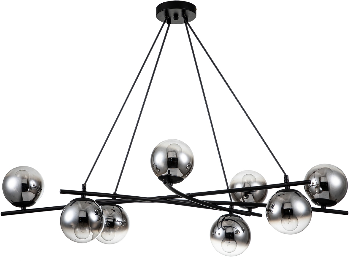 Изображение товара Подвесная люстра Escada Balance Black 8 шариков современный дизайн