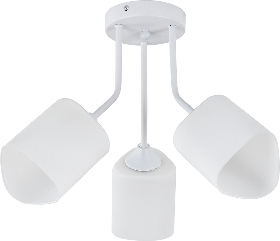 Изображение товара Люстра потолочная накладная с матовым плафоном Escada Ipomea 2102/3P 3x60Вт E27, металл/стекло, белый, матовый плафон