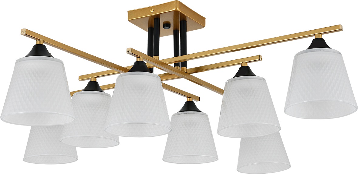 Изображение товара Потолочная люстра на штанге Escada Deutzia 2128/8P 8x40Вт E27 металл стекло