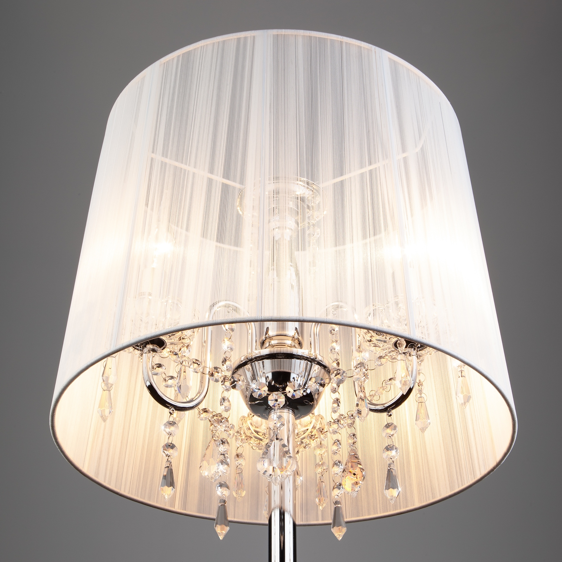 Изображение товара Торшер с цоколем e14 2045/3F хром/белый Eurosvet 2045 хром / белый