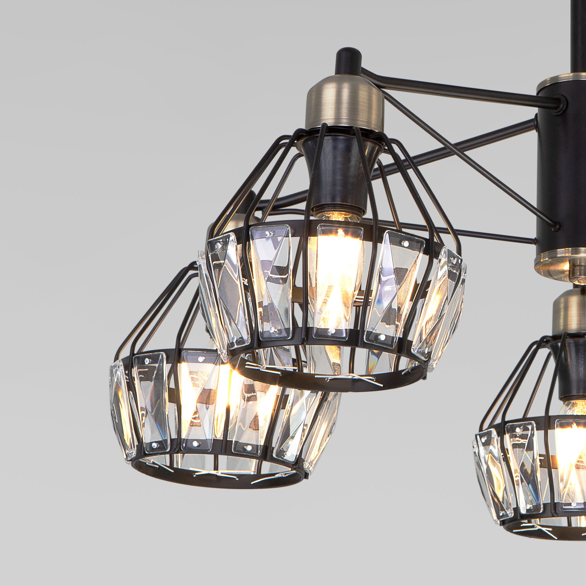 Изображение товара Потолочная люстра Eurosvet Lord 70075/5 черная в стиле лофт