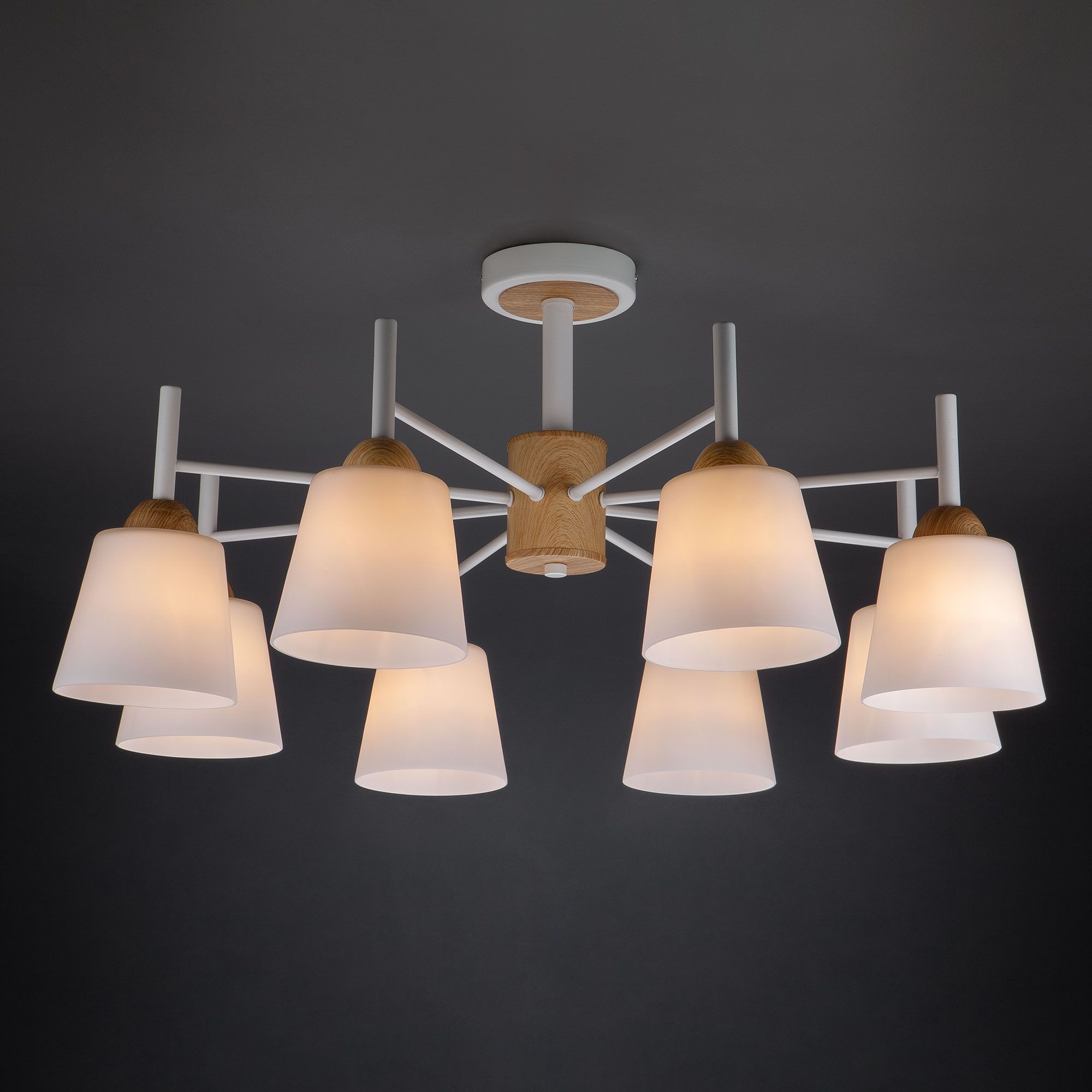 Изображение товара Потолочная люстра Eurosvet Fresco 70085/8 в стиле лофт и модерн белая