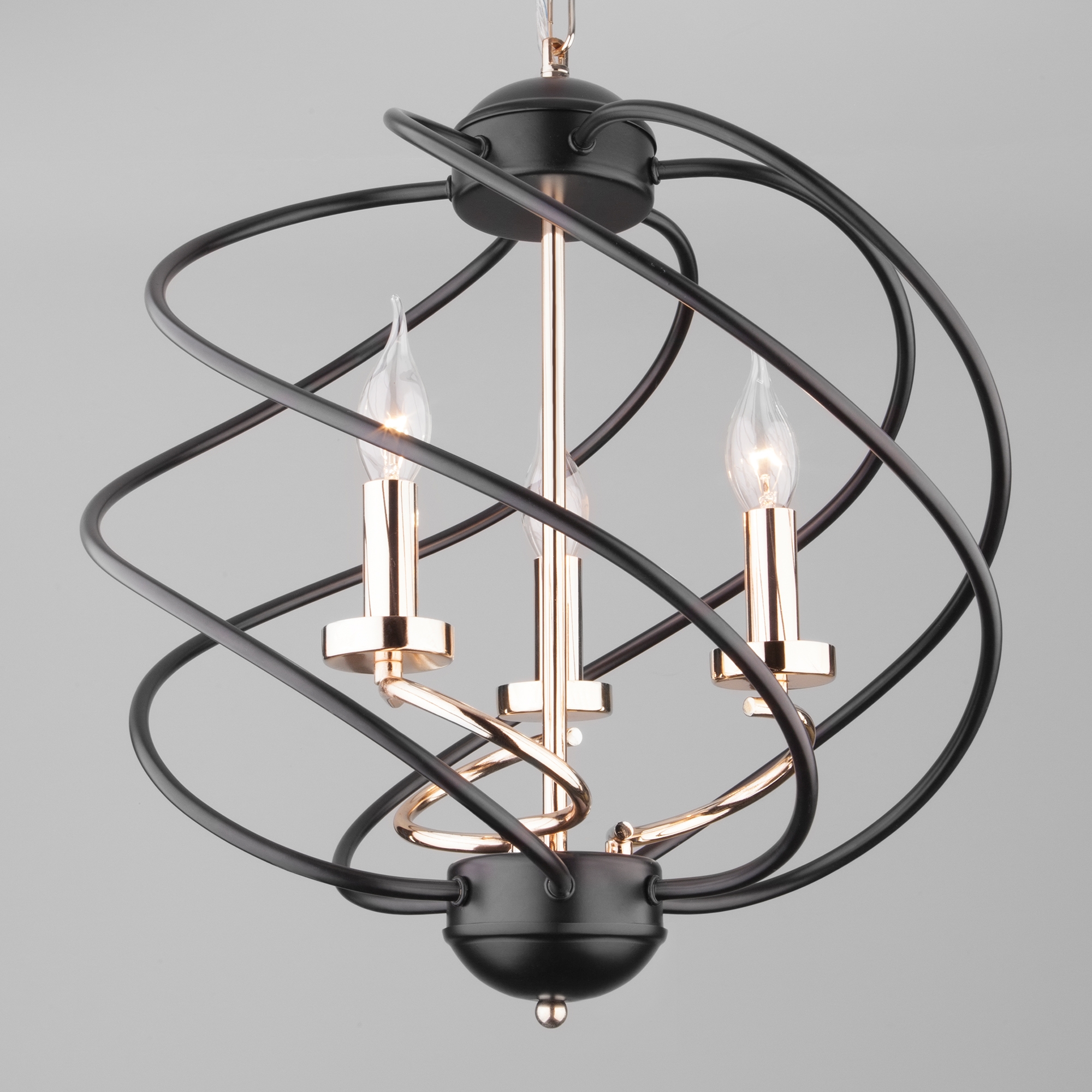 Изображение товара Подвесная люстра 60105/3 Eurosvet Sorrel черный в виде свечи