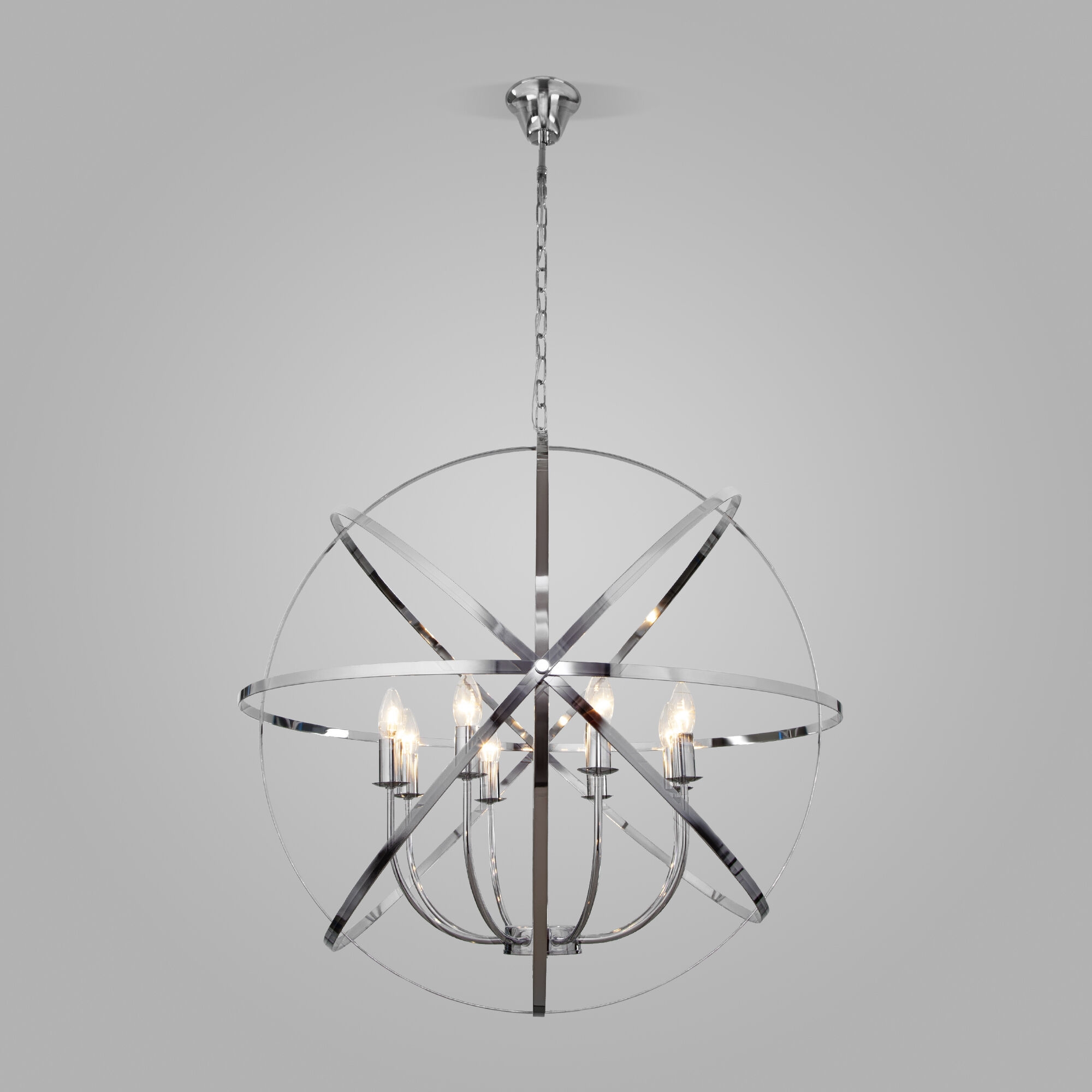 Изображение товара Люстра подвесная Eurosvet 60139/8 шар хром современная стильная