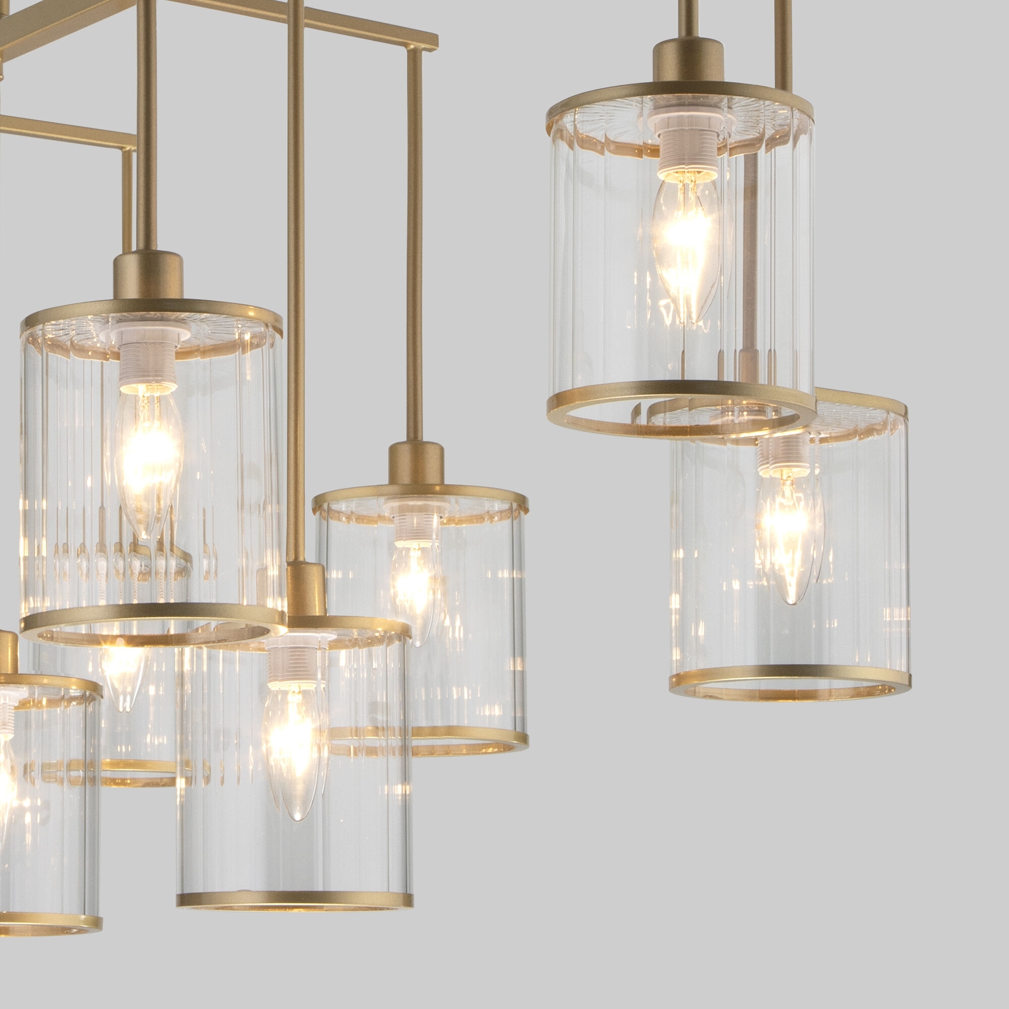 Изображение товара Потолочная люстра на штанге Eurosvet Inari 60144/10 золото (Умный дом, Алиса, WiFi, голосовое управление)