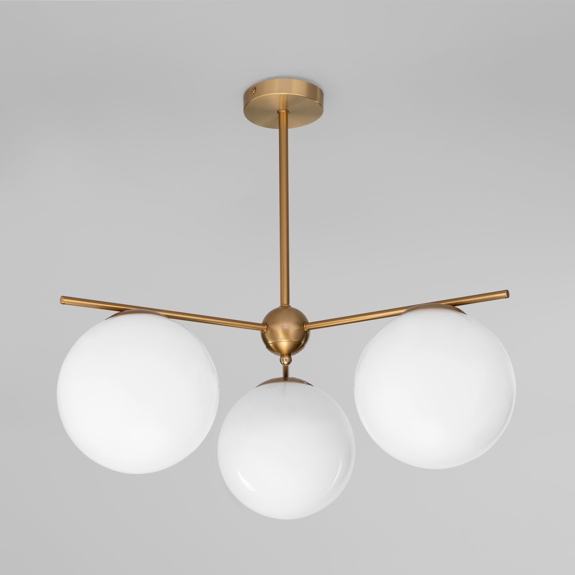 Изображение товара Потолочная люстра Eurosvet Marbella 60147/3 латунь 3 плафона в стиле арт-деко