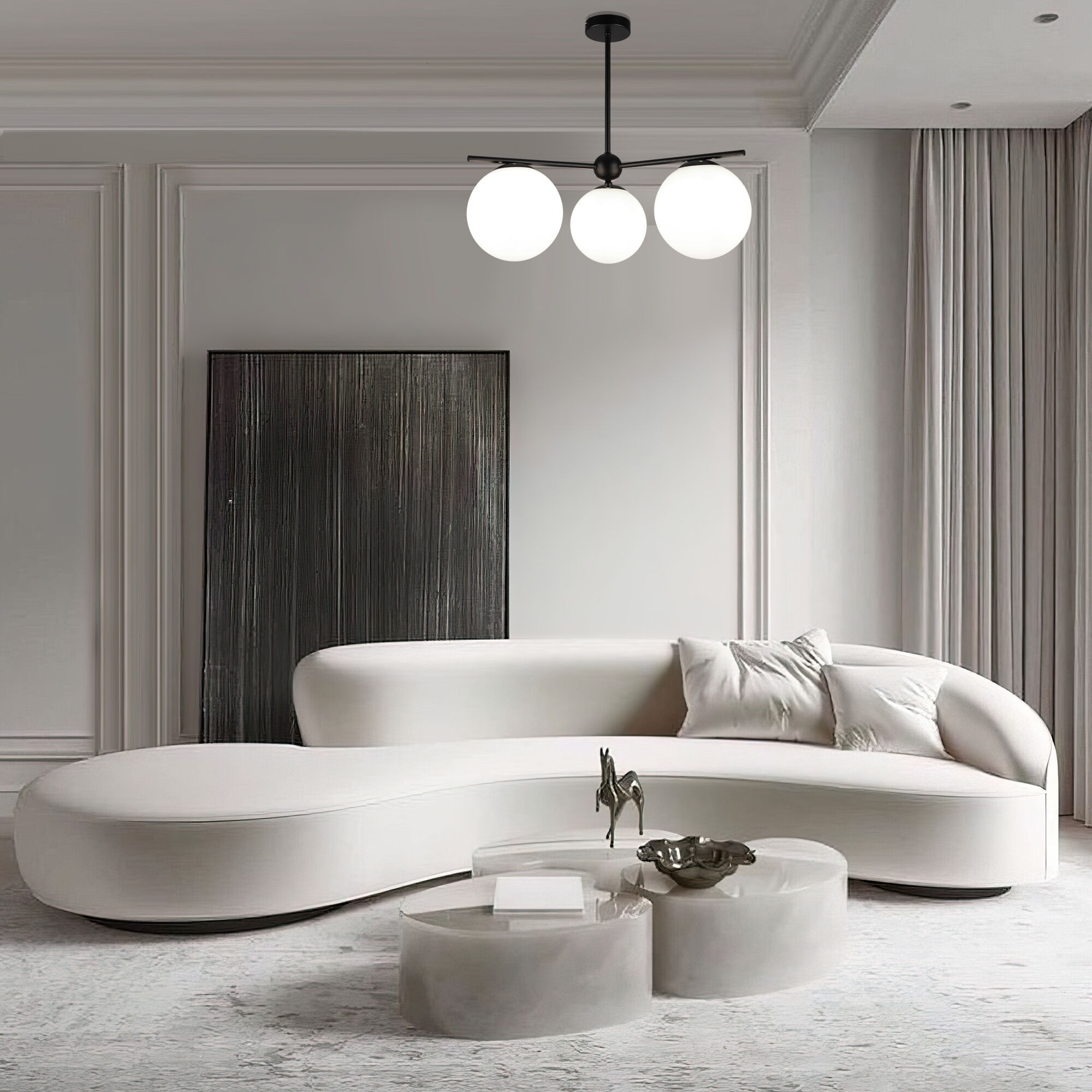 Изображение товара Потолочная люстра Eurosvet Marbella 60147/3 черный в форме шара