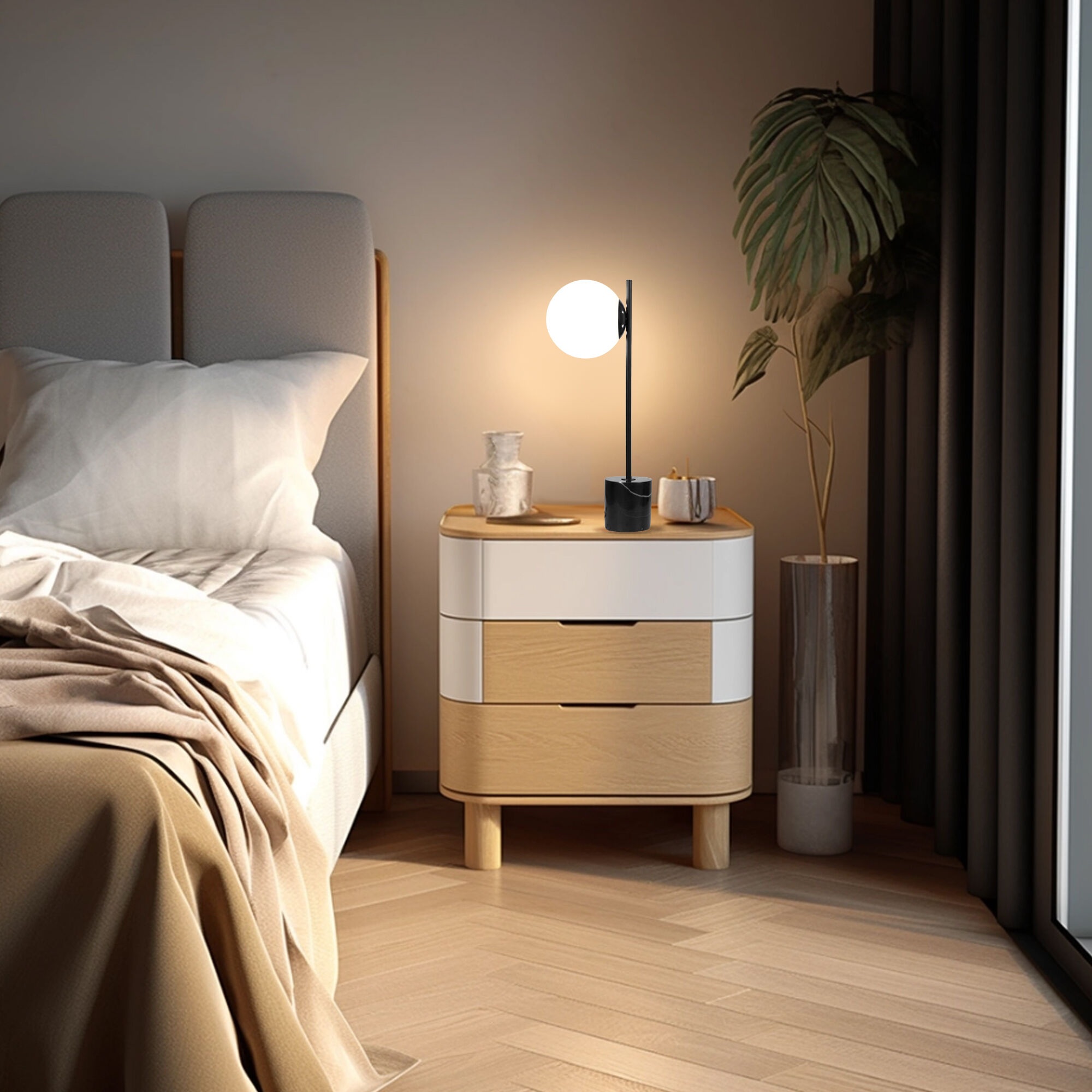 Изображение товара Настольная лампа Eurosvet Marbella 01157/1 черный