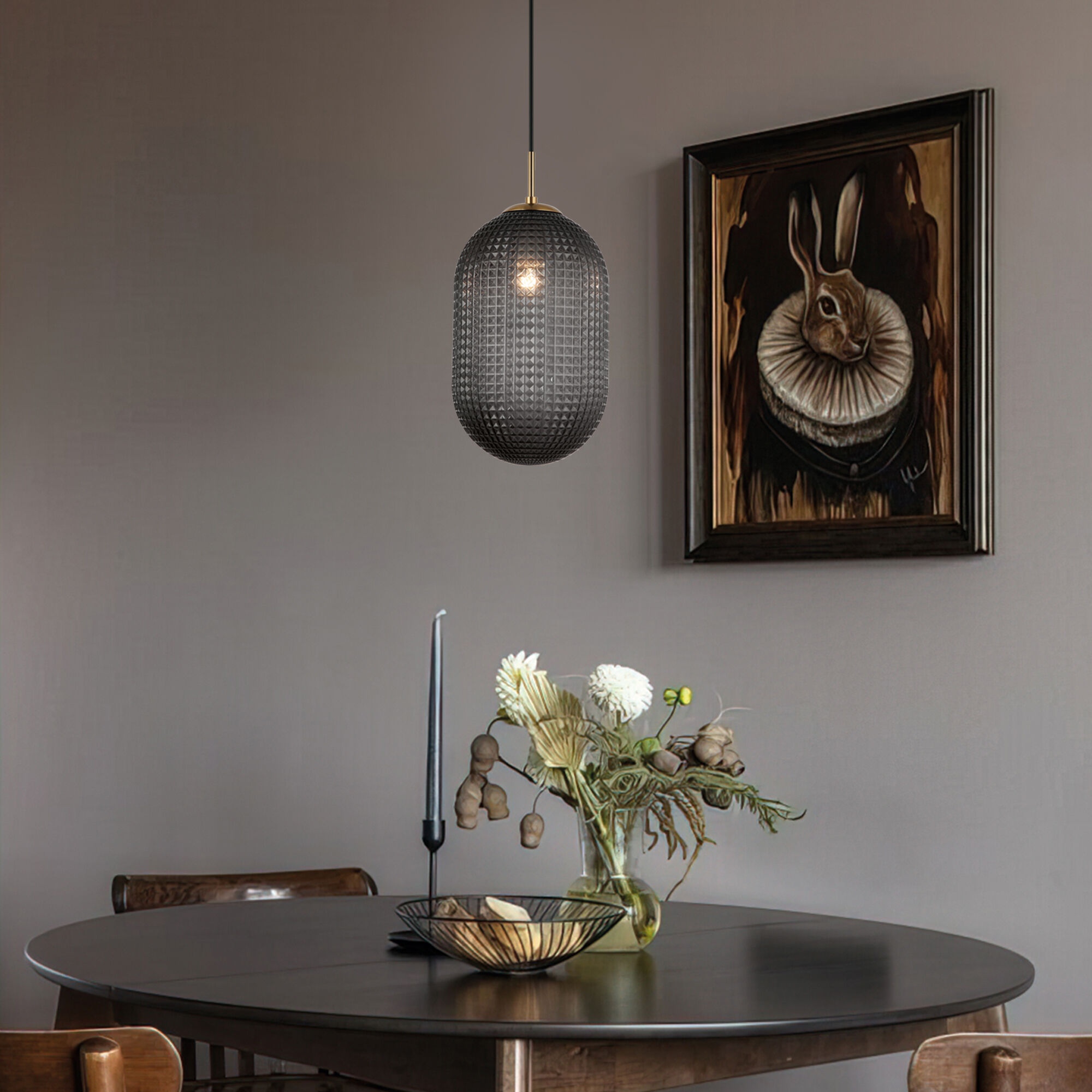 Изображение товара Подвесной светильник Eurosvet Gem 50261/1 темно-серый стиль модерн