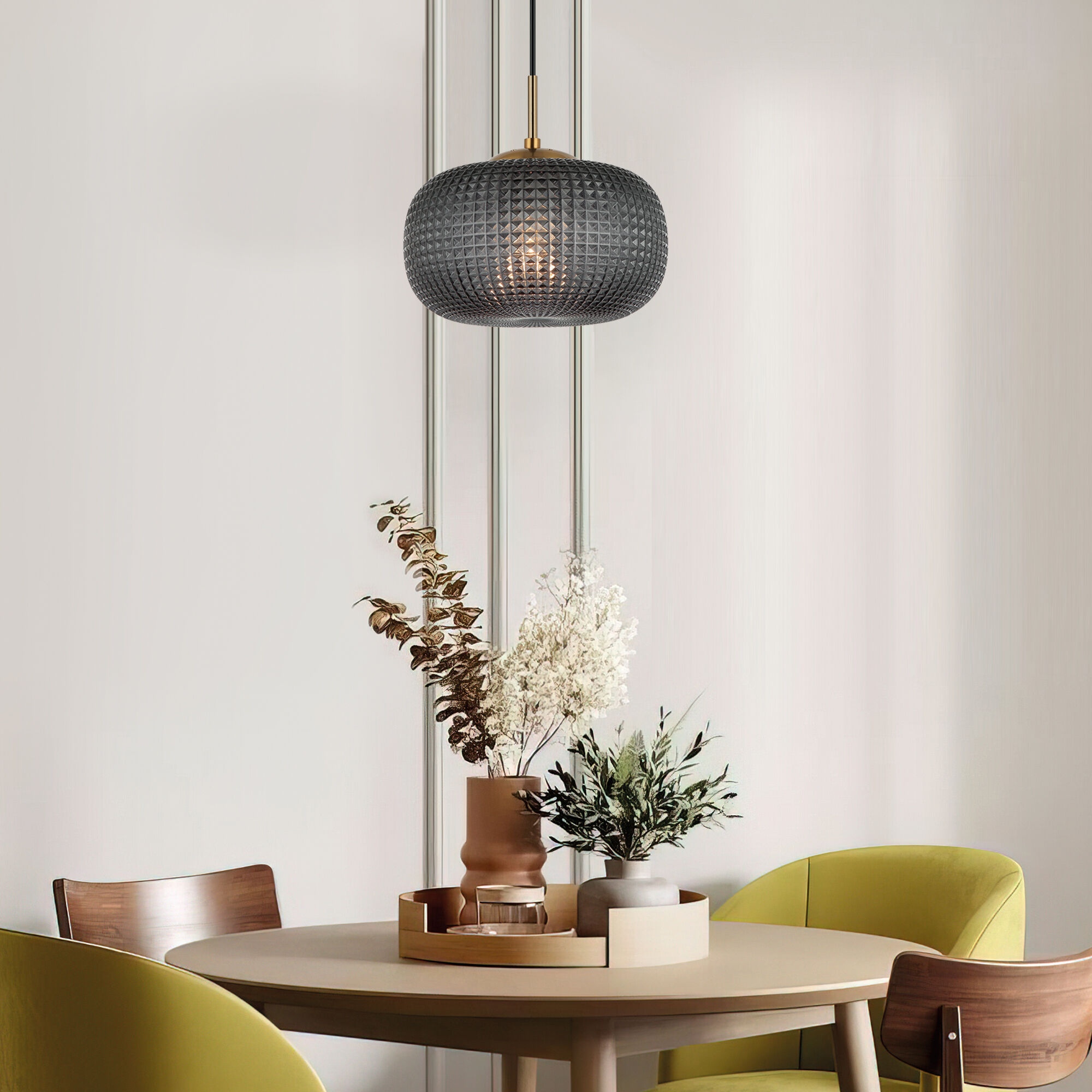 Изображение товара Подвесной светильник Eurosvet Gem 50262/1 темно-серый модерн для гостиной и кухни