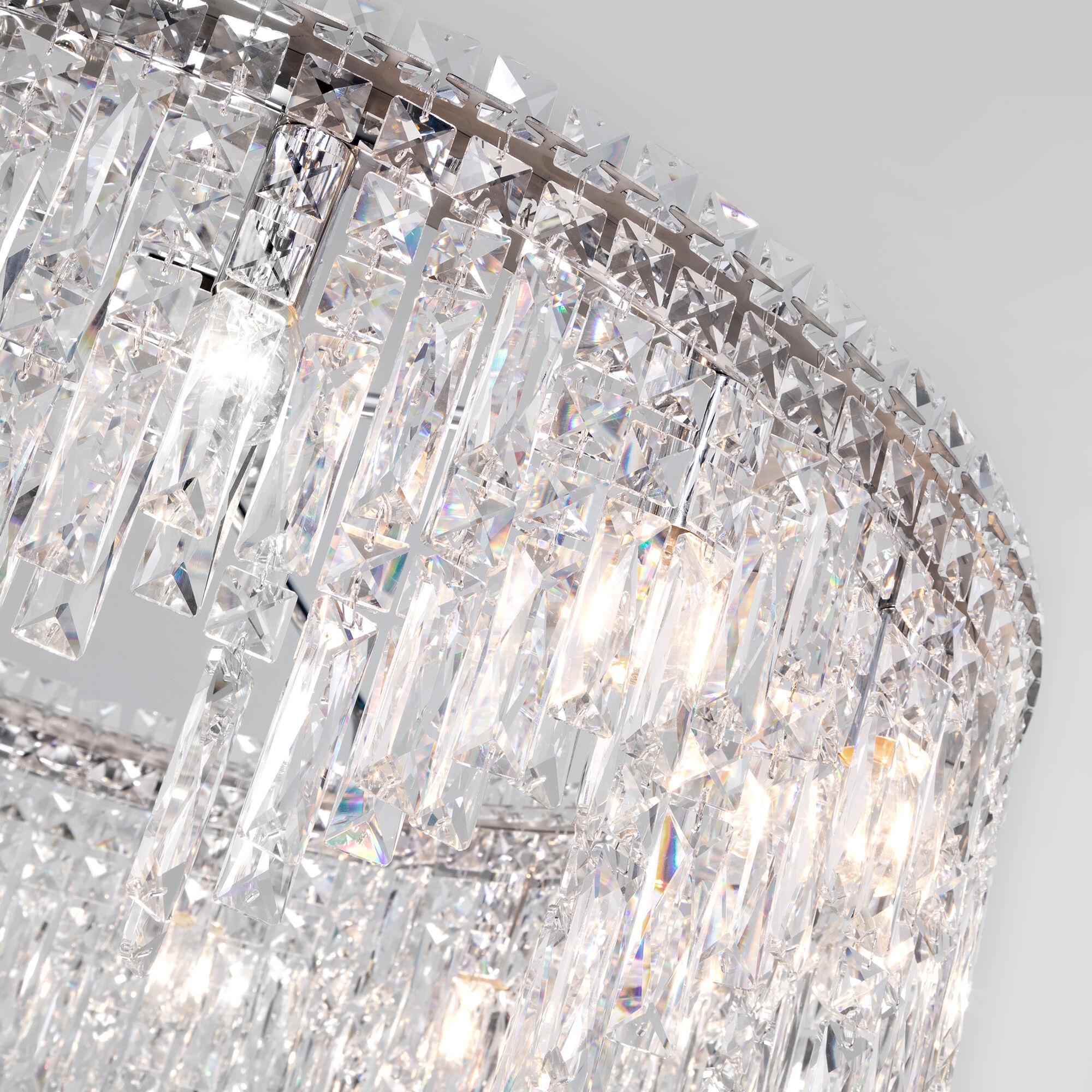 Изображение товара Люстра подвесная Eurosvet Blitz 60159 хром с хрусталем WiFi голосовое управление