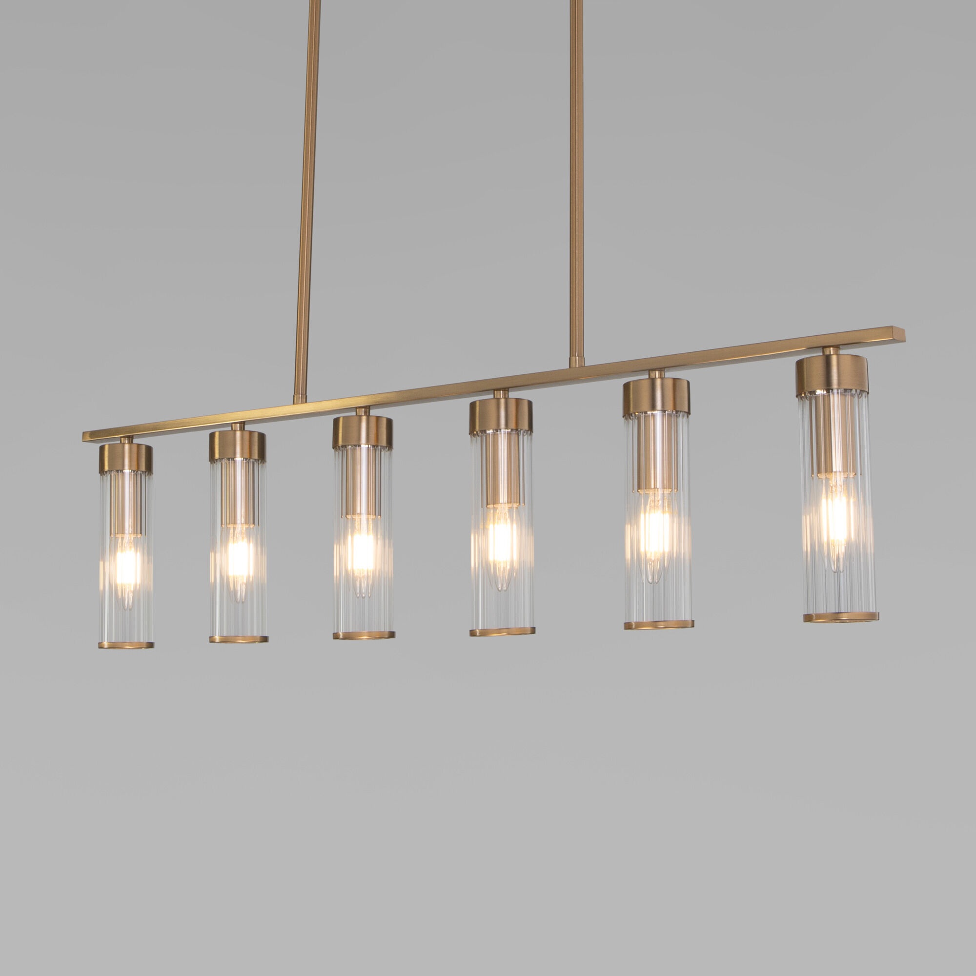 Изображение товара Потолочная люстра Eurosvet Oriens 60166 латунь с 6 плафонами управлением через смартфон