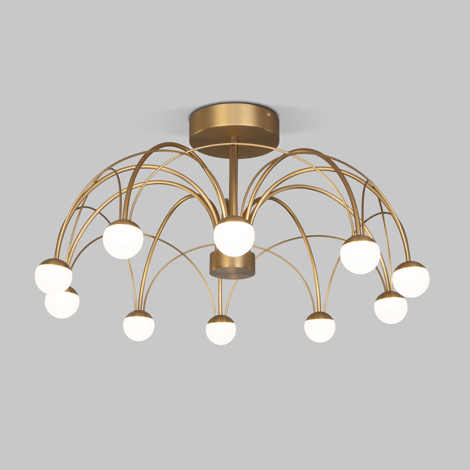 Изображение товара Потолочная люстра на штанге Eurosvet Ragno 90031/10 LED золото шарики