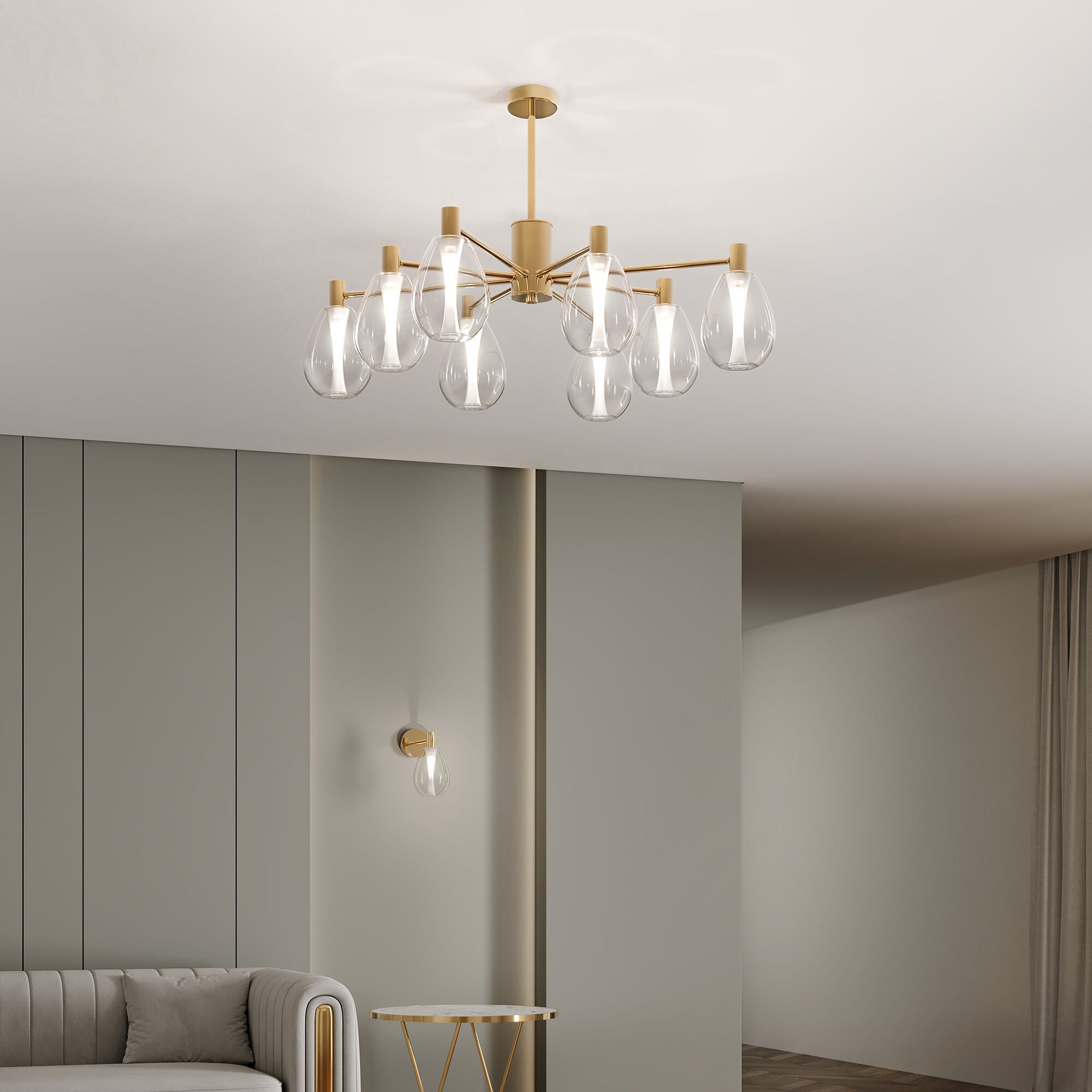 Изображение товара Потолочная люстра на штанге Eurosvet Magma 60175/8 латунь