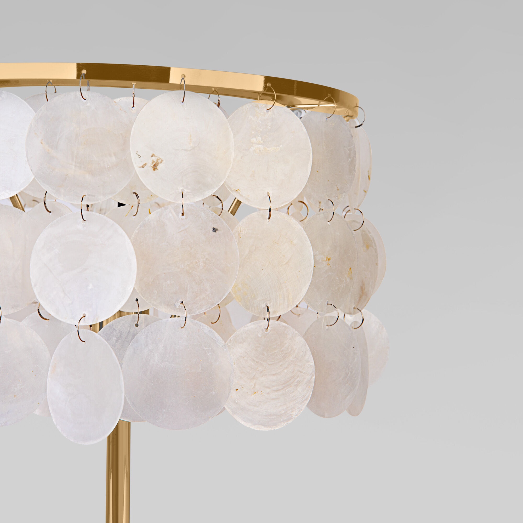 Изображение товара Настольная лампа с выключателем Eurosvet Sandra 208101 латунь/перламутр (a071168)