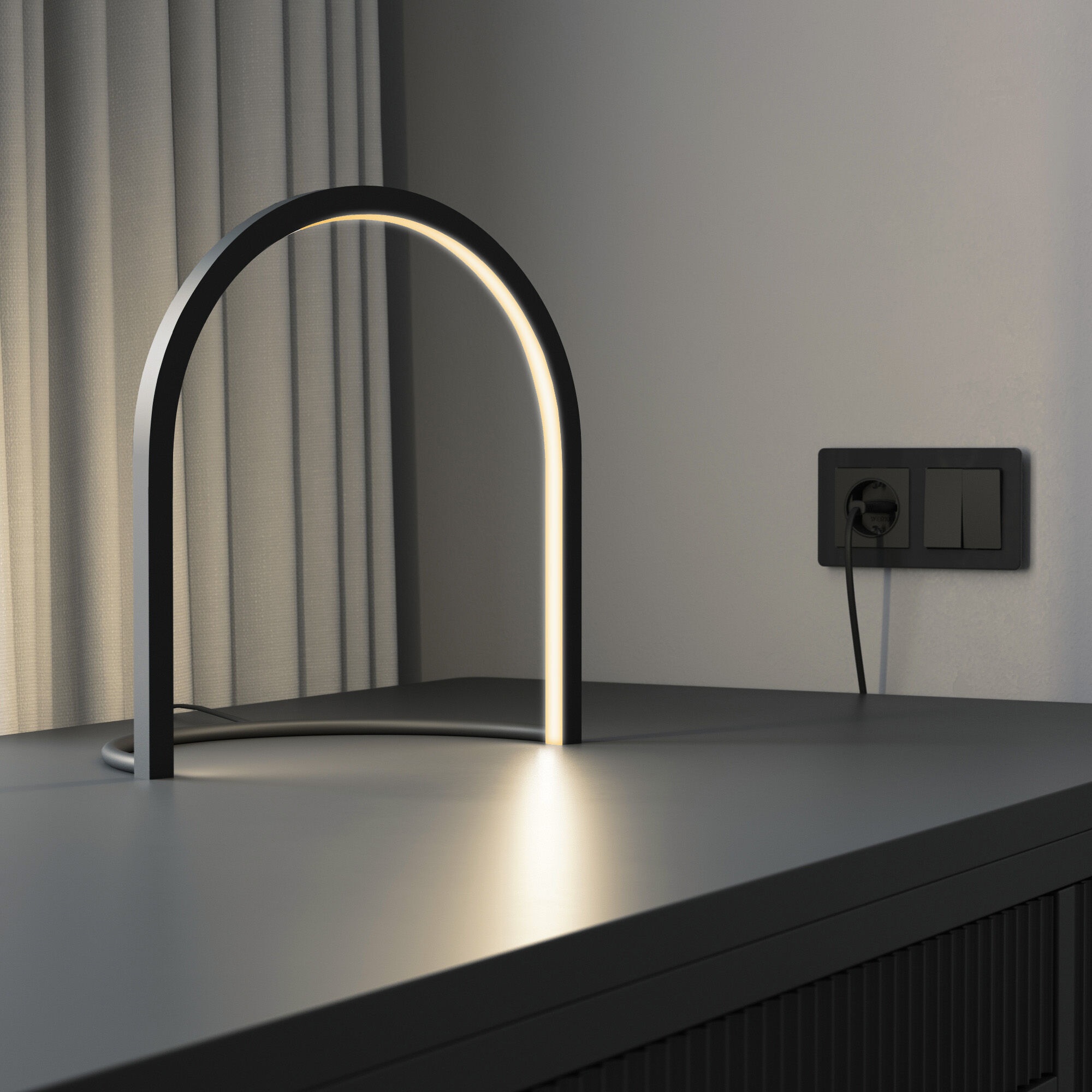 Изображение товара Настольная лампа светодиордная Eurosvet Over 608051 LED черный (a071222)