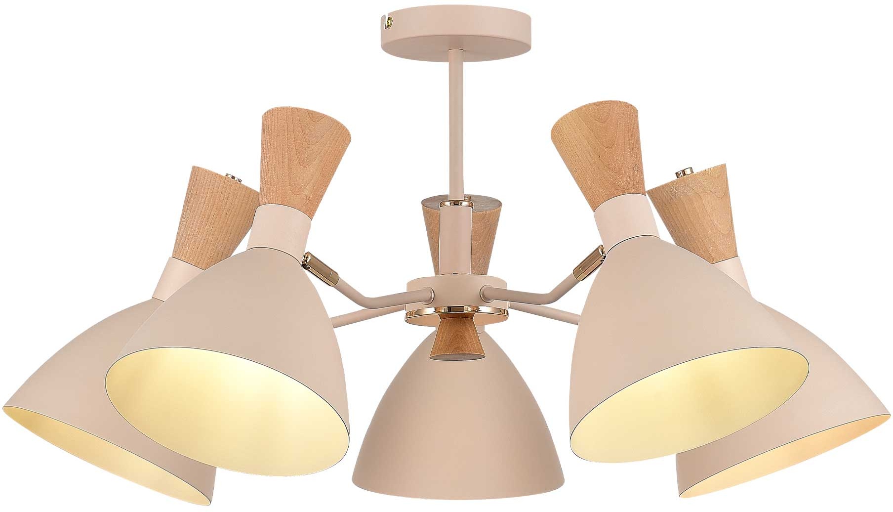 Изображение товара Потолочная люстра на штанге Evoluce SLE1256 Бежевый с 5 плафонами E14