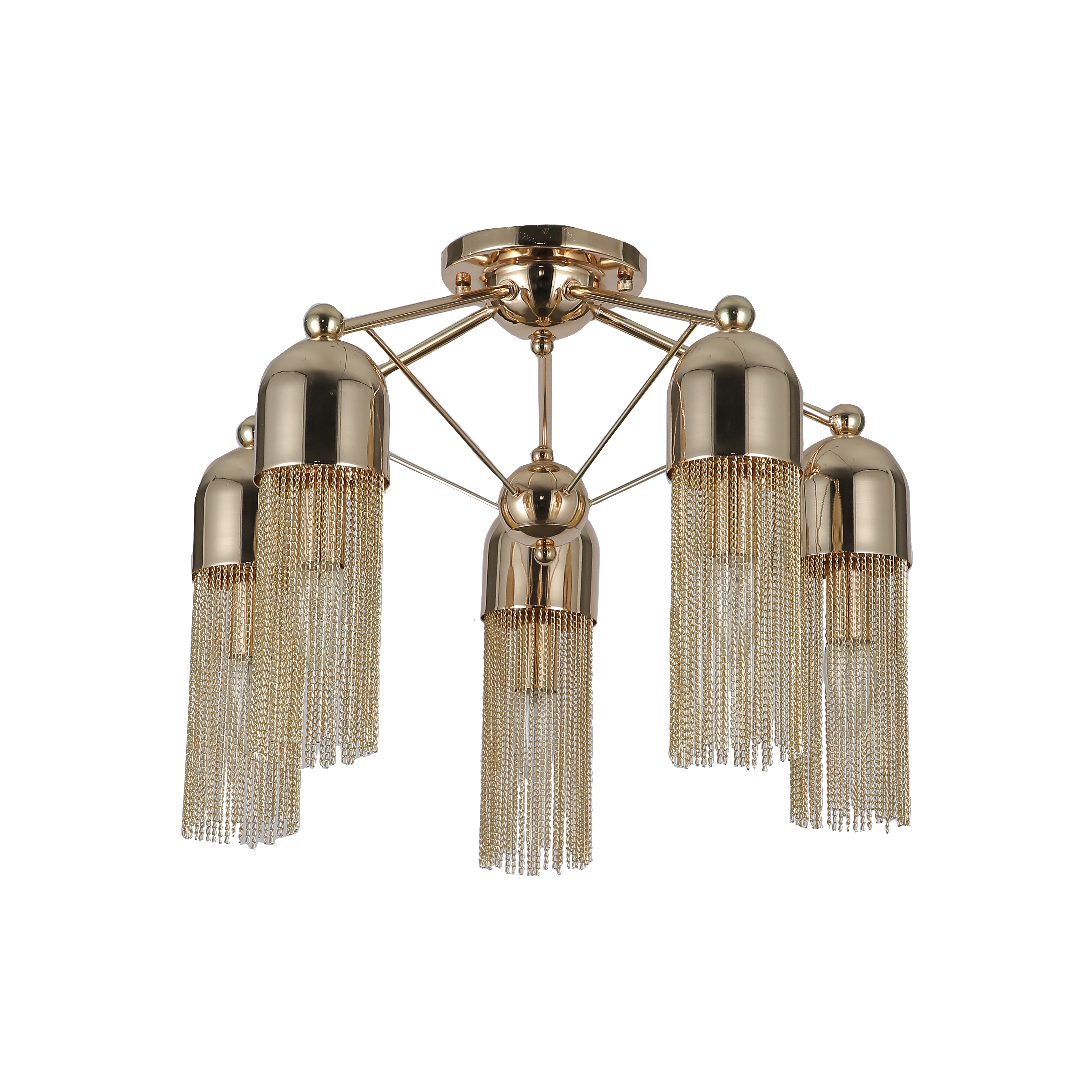 Изображение товара Потолочная люстра Favourite Zaria 2739-5P стиль модерн с желтыми плафонами и возможностью диммирова