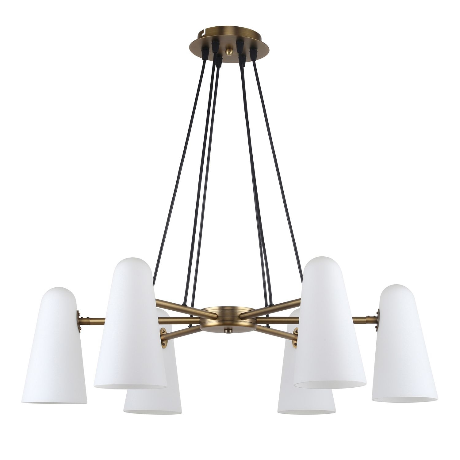 Изображение товара Подвесная люстра Favourite Vision 2763-6P современный дизайн,6 плафонов,поддержка диммера,цвет брон