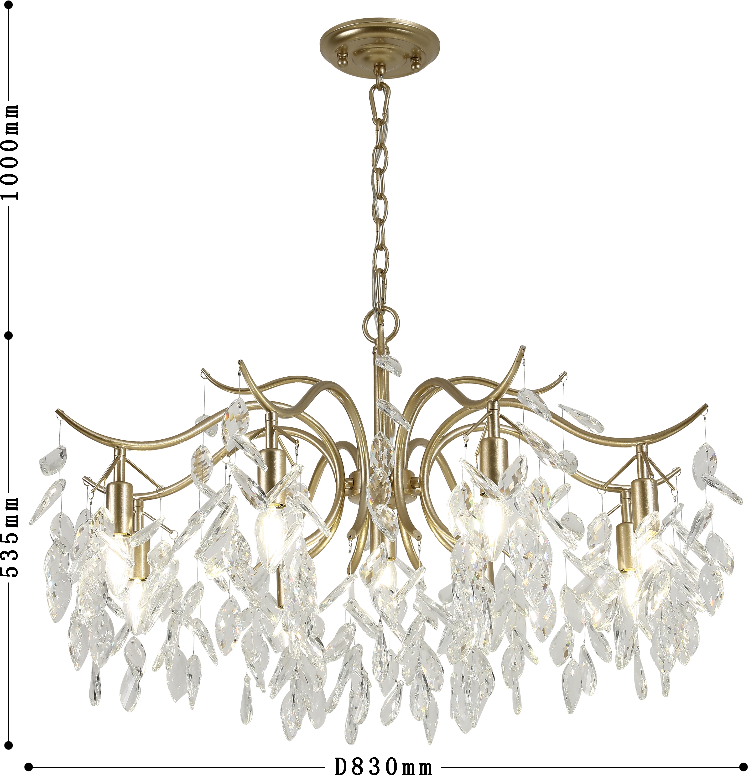 Изображение товара Подвесная люстра хрустальная Favourite Brillo 3003-9P лепестки